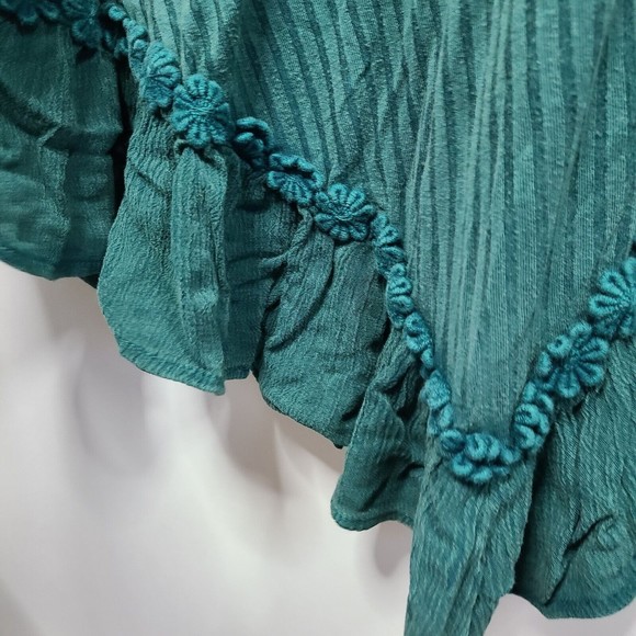 Altard State Green Boho Handkerchief Knee Length Dress Womens Large - Picture 5 of 6